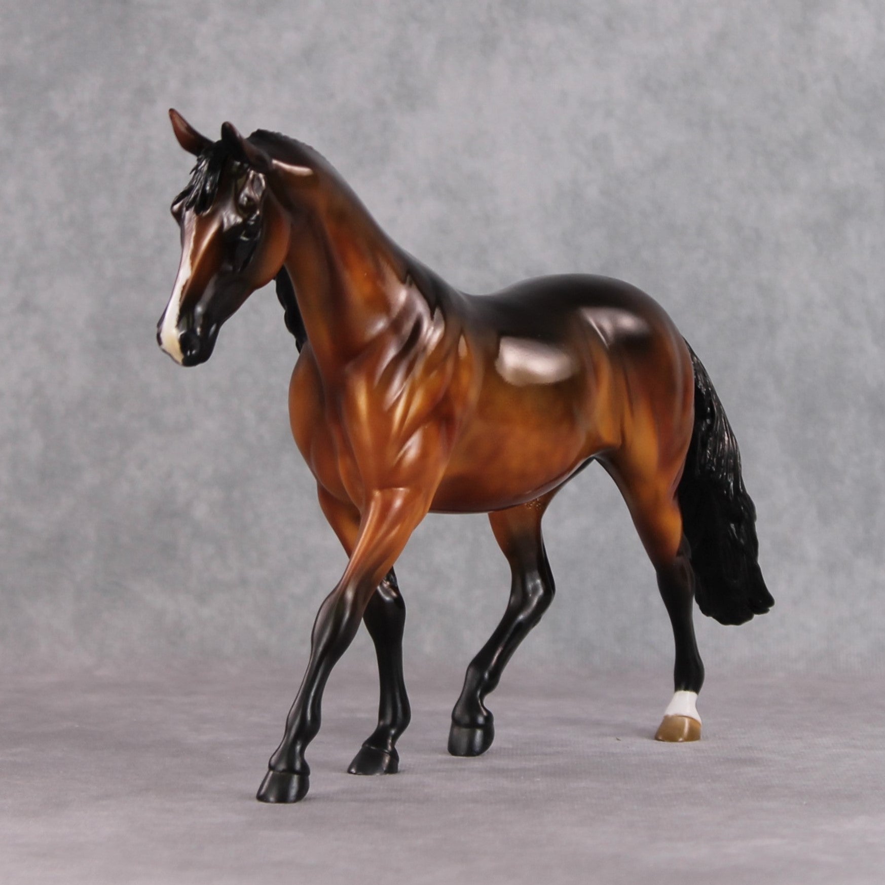 "A Moment of Zen" OOAK Custom Golden Dappled Bay Pony Stone By Kristin Cermele - Gemstone Series