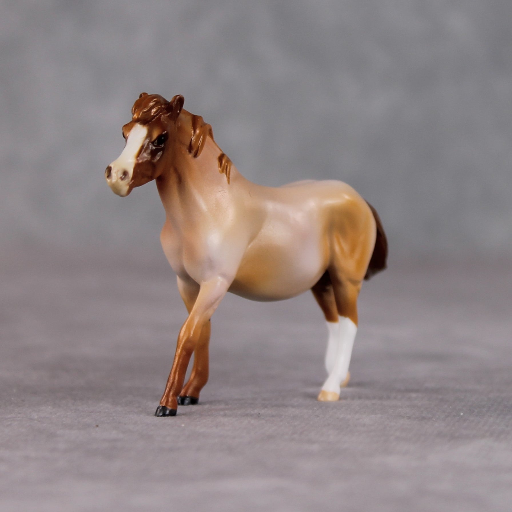 "Ambiguous Pie" OOAK Custom Chestnut Roan Pony Chip By Kristin Cermele - Gemstone Series