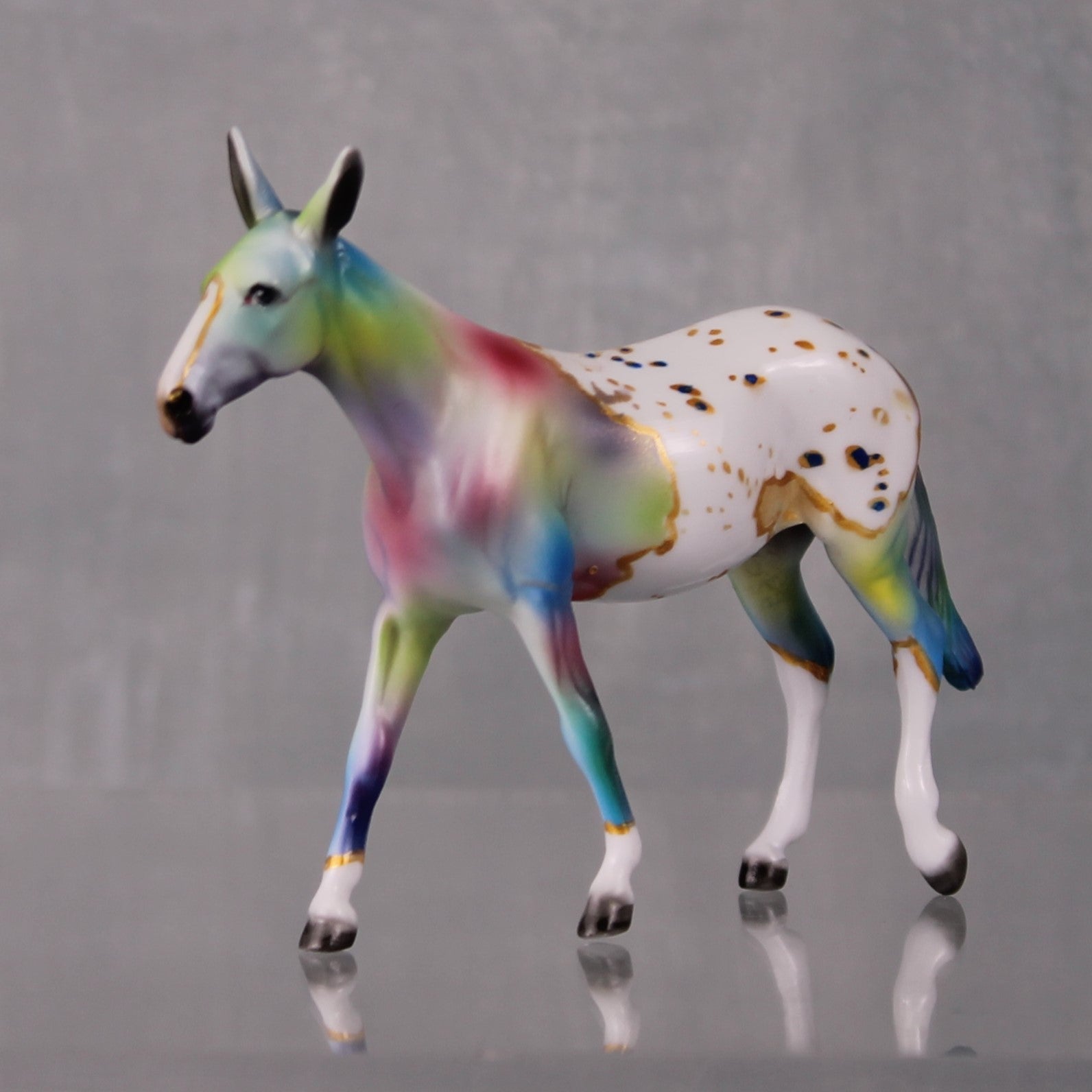 Muleford and Sons LE-3 OOAK Series Deco Mule Chip Painted By Dawn Quick LHS24