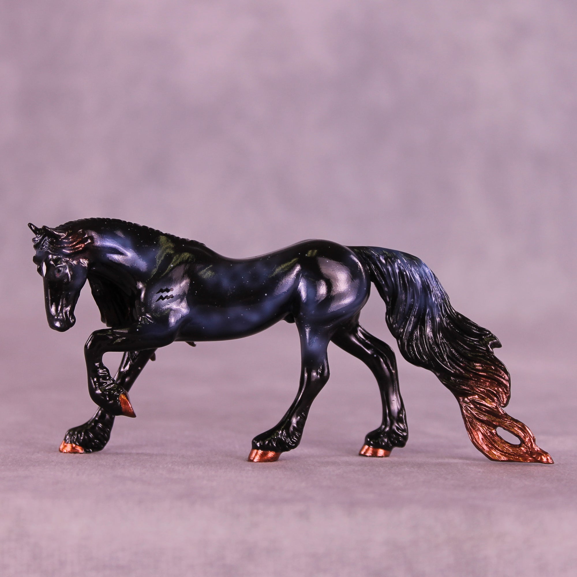 Mini Albali OOAK EFCM Chip Friesian by Ashley Palmer & Melanie Miller SCD26
