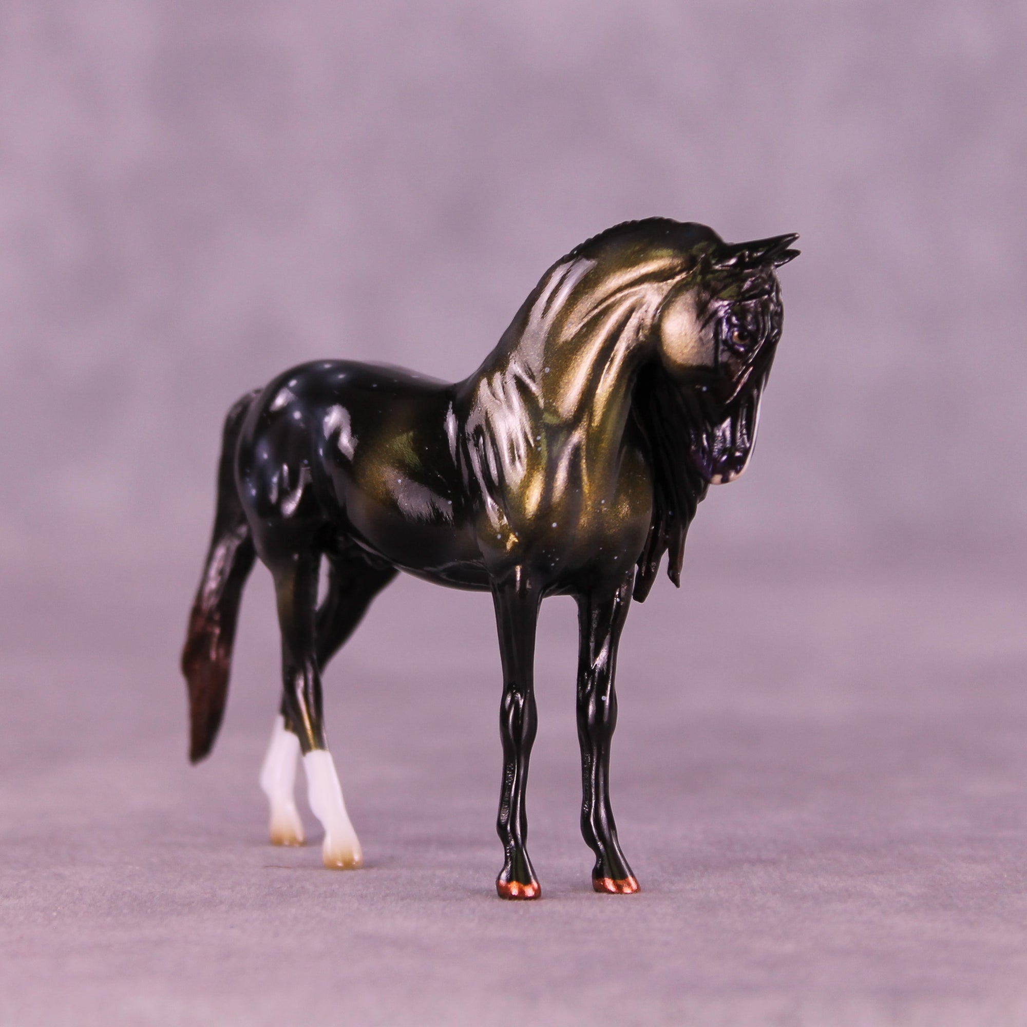 Mini Algieba OOAK EFCM Chip Andalusian by Ashley Palmer & Melanie Miller SCD26