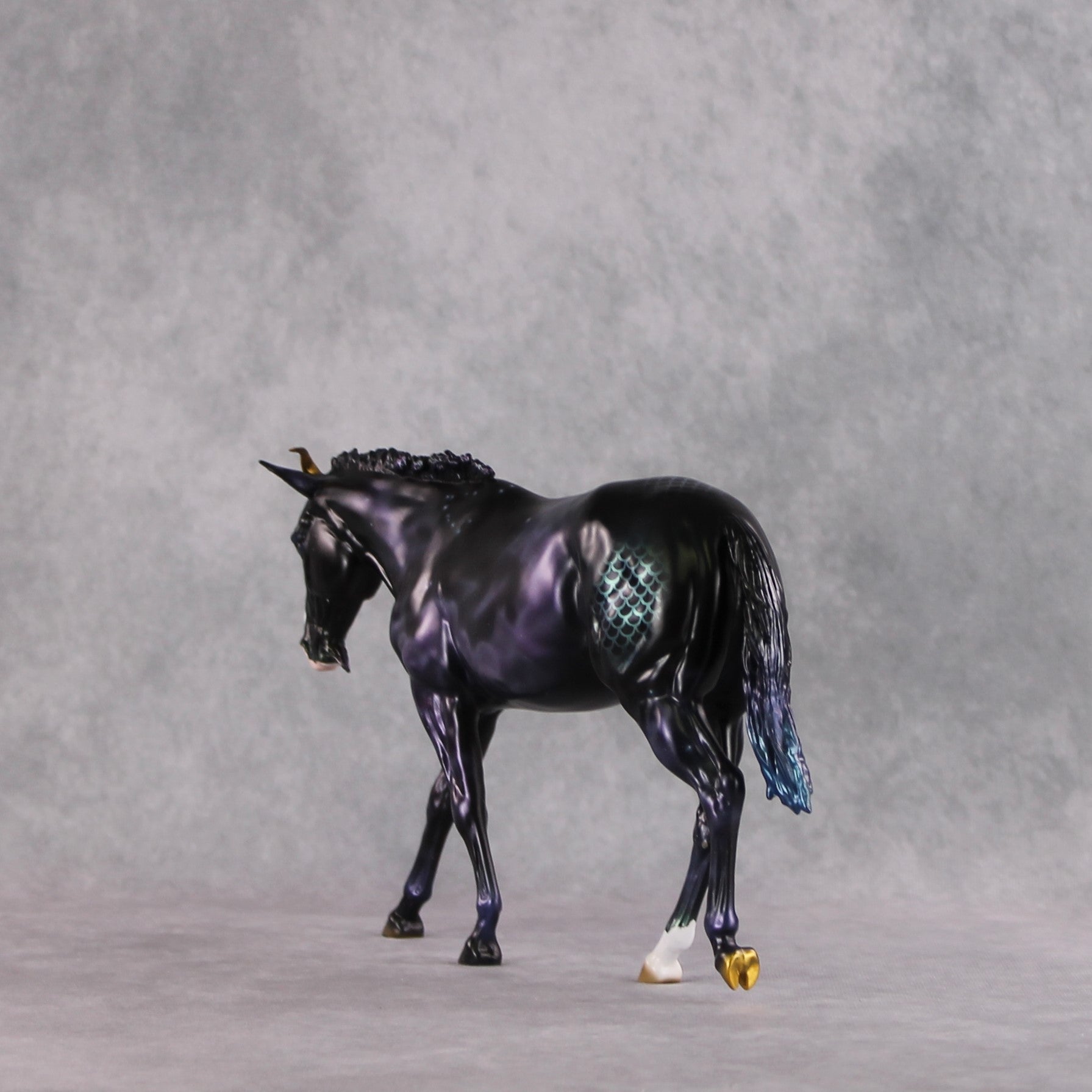 "Alikdora" LE-10 Purple Stars & Nebula Deco Mule By Ashley Palmer Zodiac Series: Aquarius ZS25