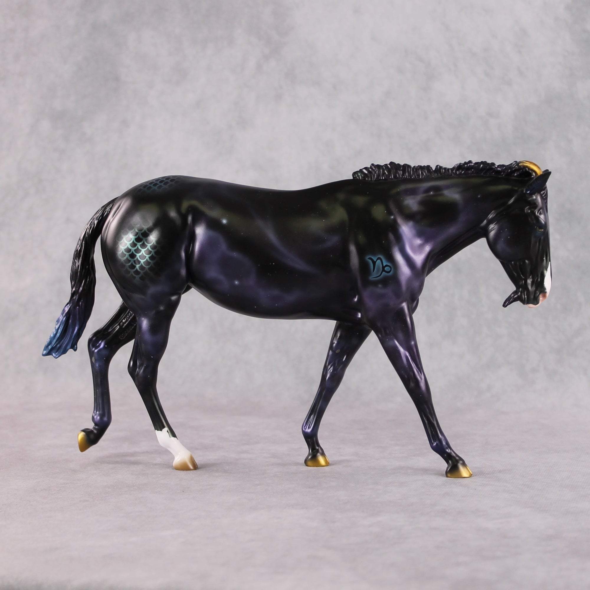 "Alikdora" LE-10 Purple Stars & Nebula Deco Mule By Ashley Palmer Zodiac Series: Aquarius ZS25