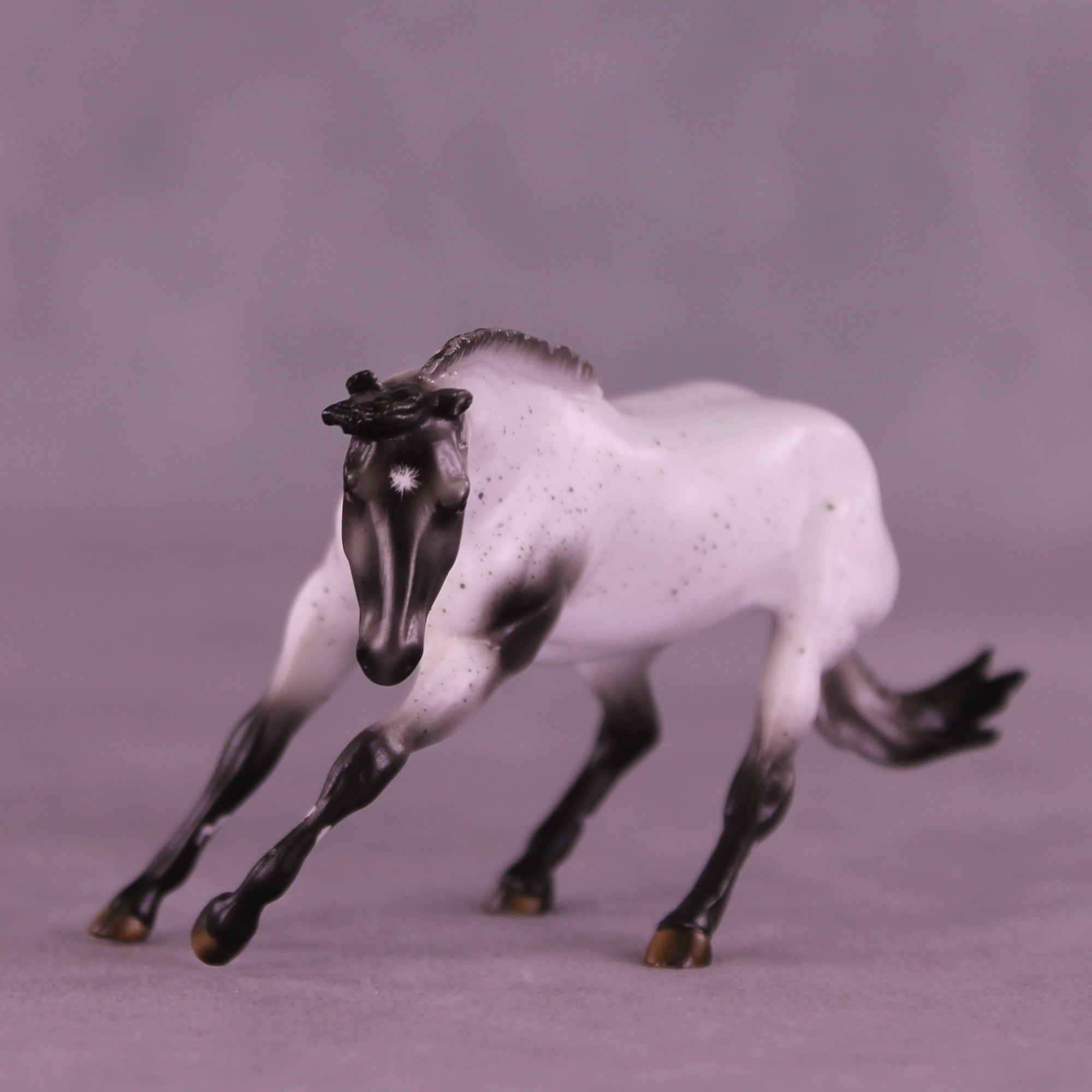 Mini Alcyone OOAK EFCM Chip Cutting Horse by Ashley Palmer & Melanie Miller SCD26