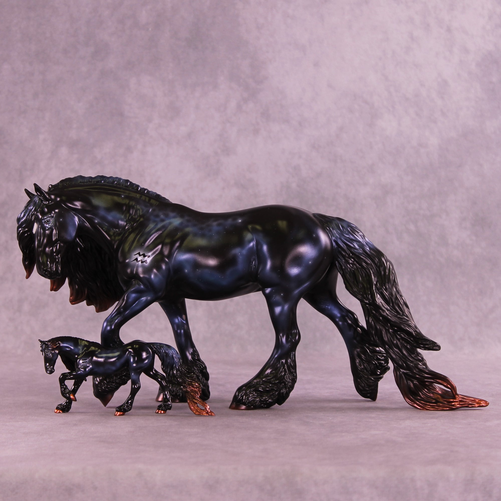 Mini Albali OOAK EFCM Chip Friesian by Ashley Palmer & Melanie Miller SCD26