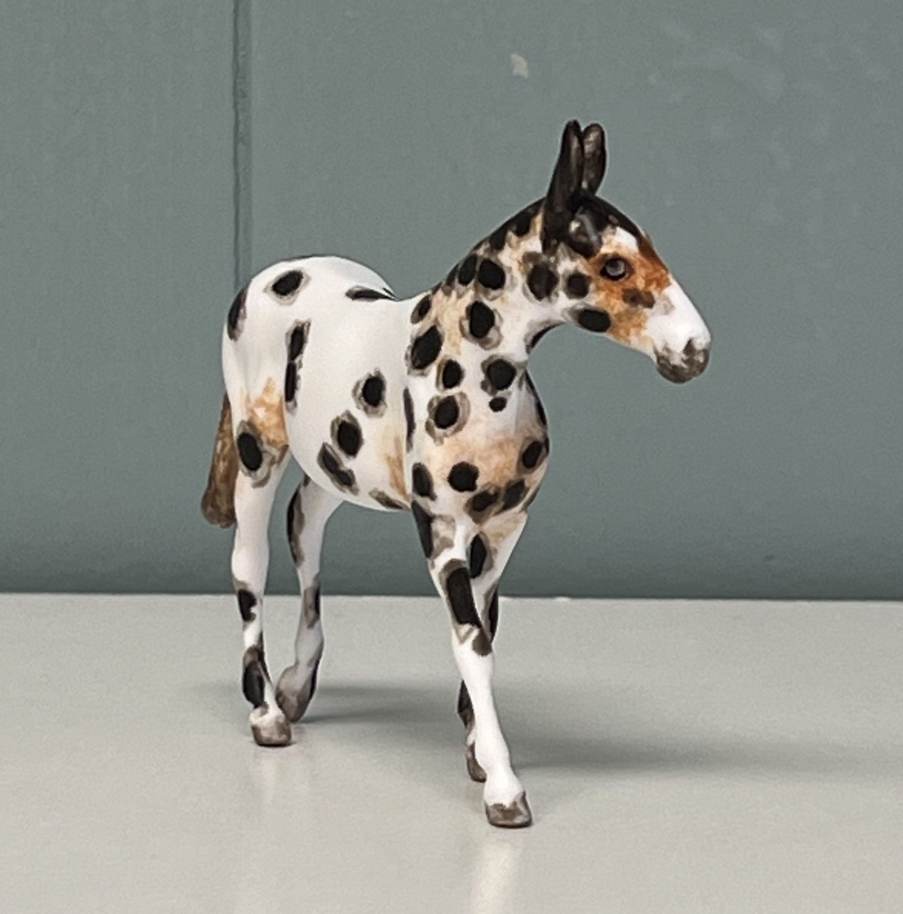 Bobalue OOAK Appaloosa Mule by Andrea Thomason Custom Mule Chip - SAMPLE & OOAK SALE APRIL 2024 SS424