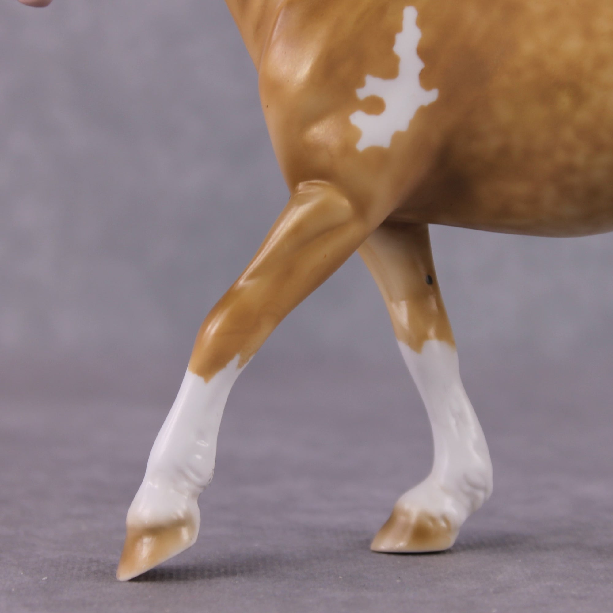 "Allspice" OOAK Deco Dappled Golden Palomino Appaloosa Winged Pebble Draft By Guest Artist Mindy Berg