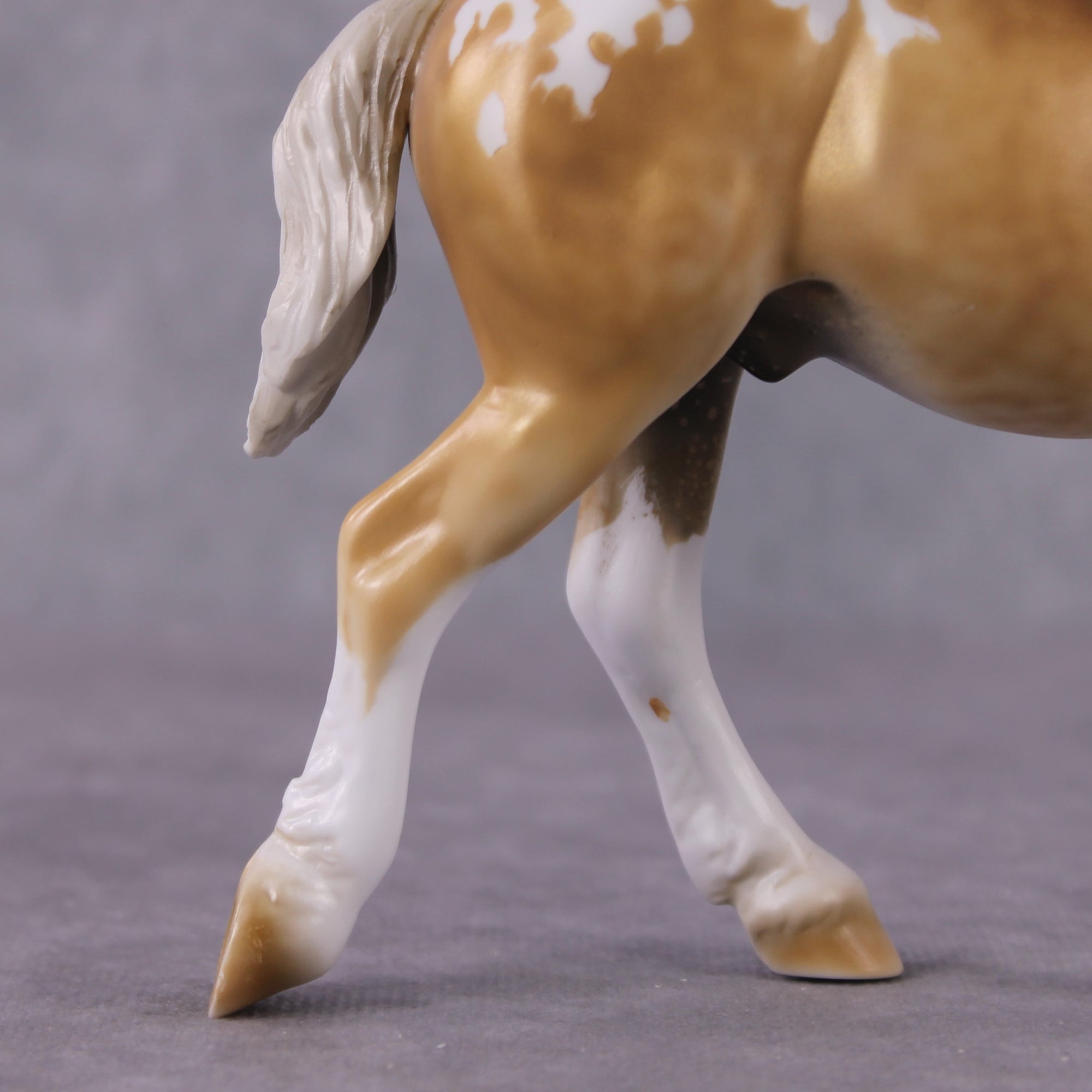 "Allspice" OOAK Deco Dappled Golden Palomino Appaloosa Winged Pebble Draft By Guest Artist Mindy Berg