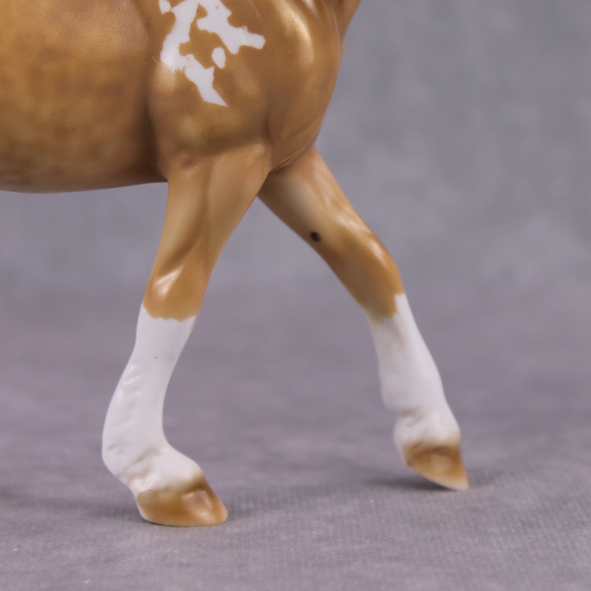 "Allspice" OOAK Deco Dappled Golden Palomino Appaloosa Winged Pebble Draft By Guest Artist Mindy Berg