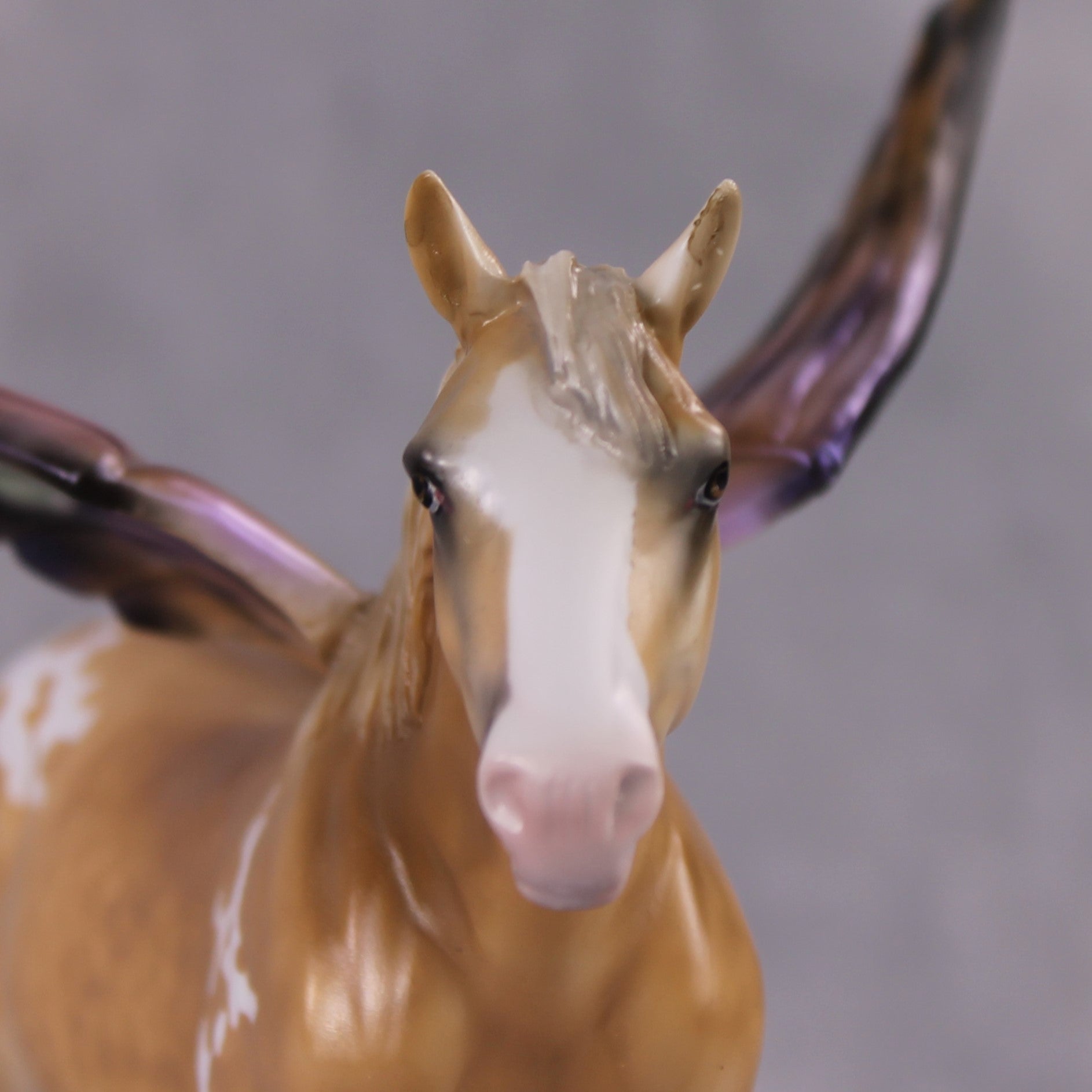 "Allspice" OOAK Deco Dappled Golden Palomino Appaloosa Winged Pebble Draft By Guest Artist Mindy Berg