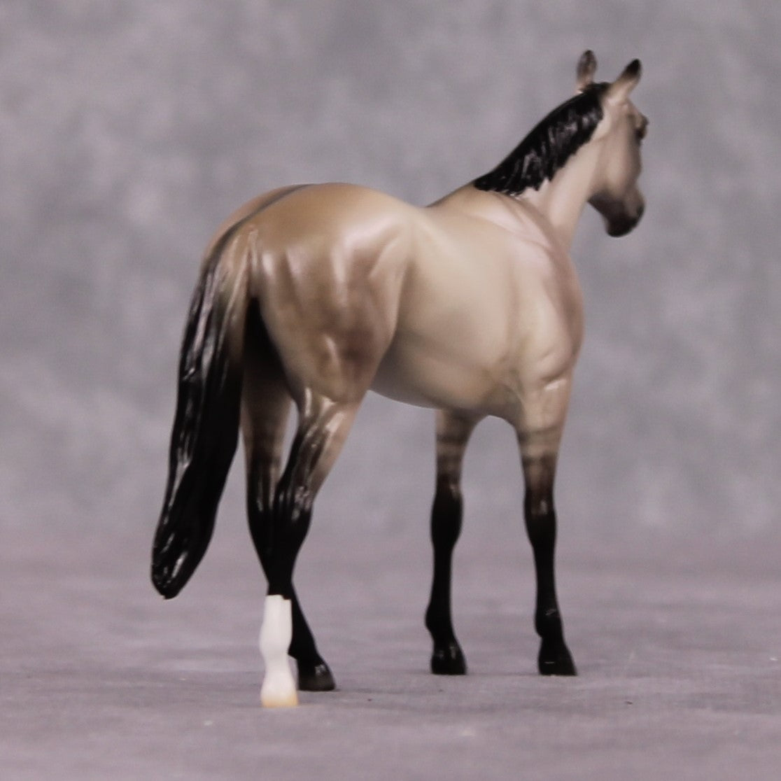 "Allusion" OOAK Dappled Grulla Thoroughbred Chip By Ellen Robbins Shakespeare Sonnet 18 & 130 Chips CL25