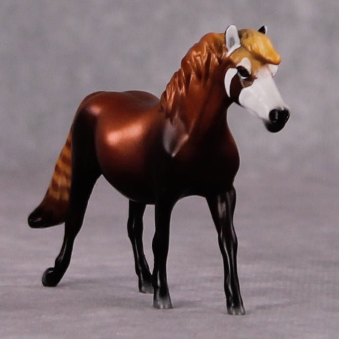 "Ailurus" LE-3 Red Panda Inspired Deco Pony Chip By Jess Hamill - 2025 The Menagerie Series MS25