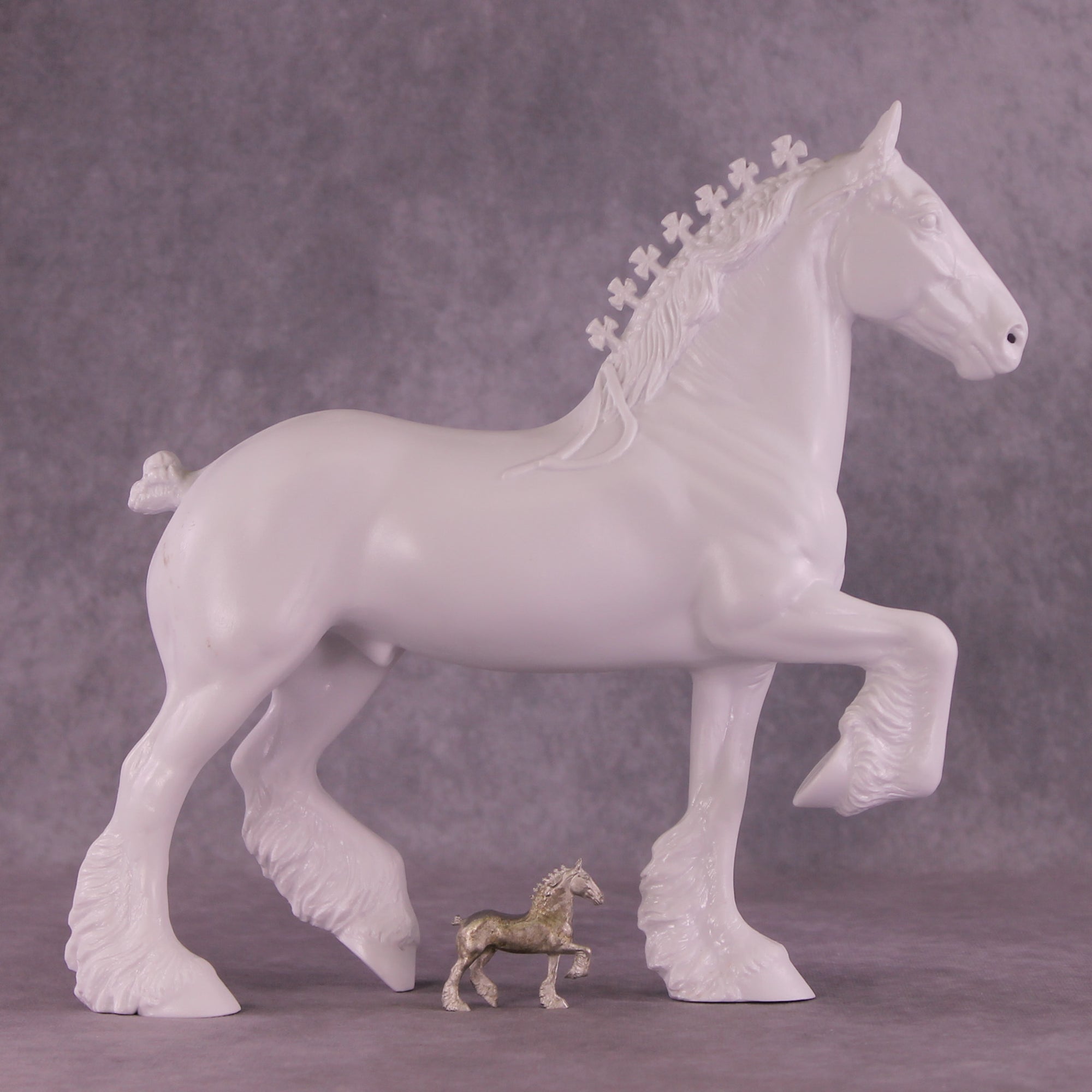 NEW 2025 Micro Pewter Trotting Drafter 1:64 Scale