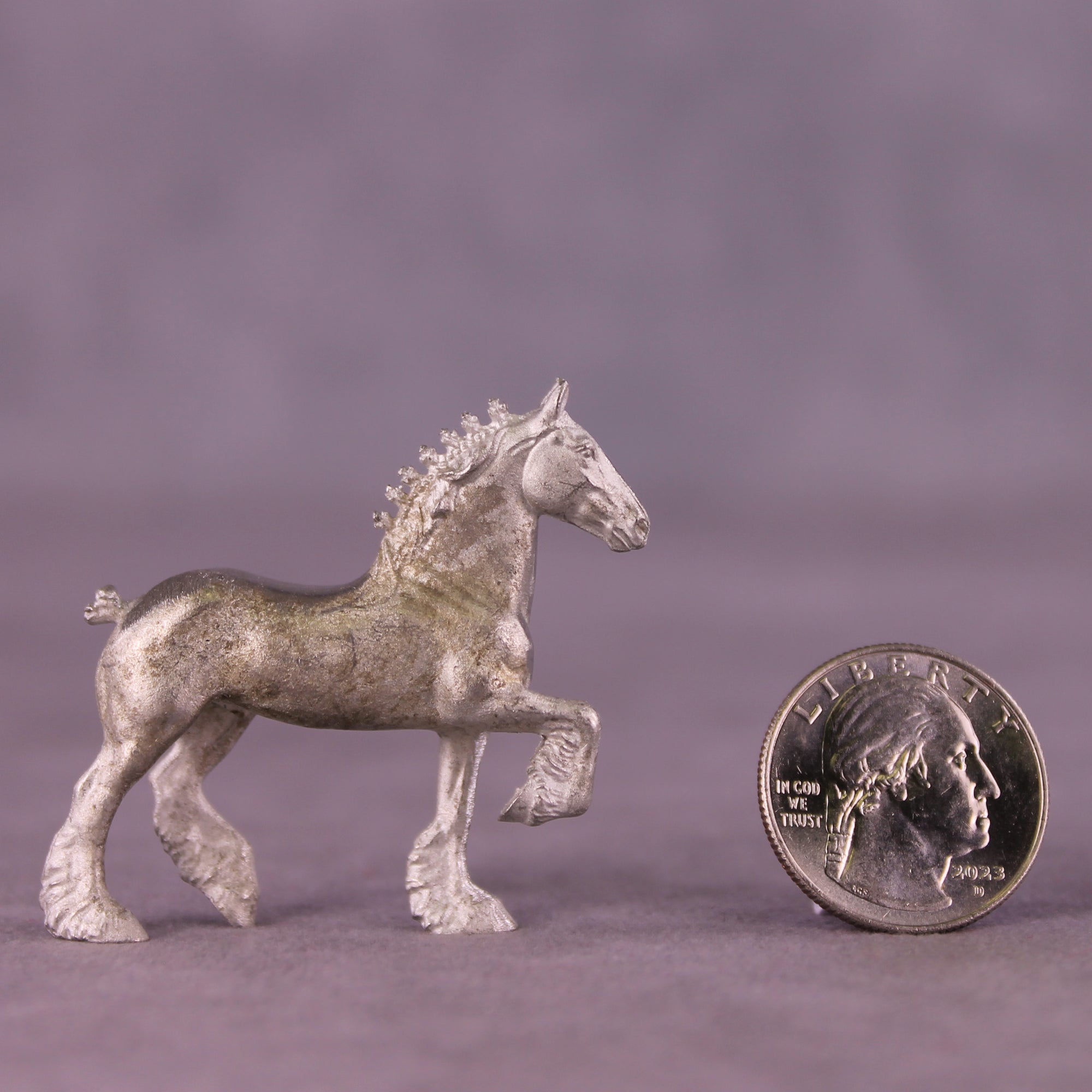 NEW 2025 Micro Pewter Trotting Drafter 1:64 Scale