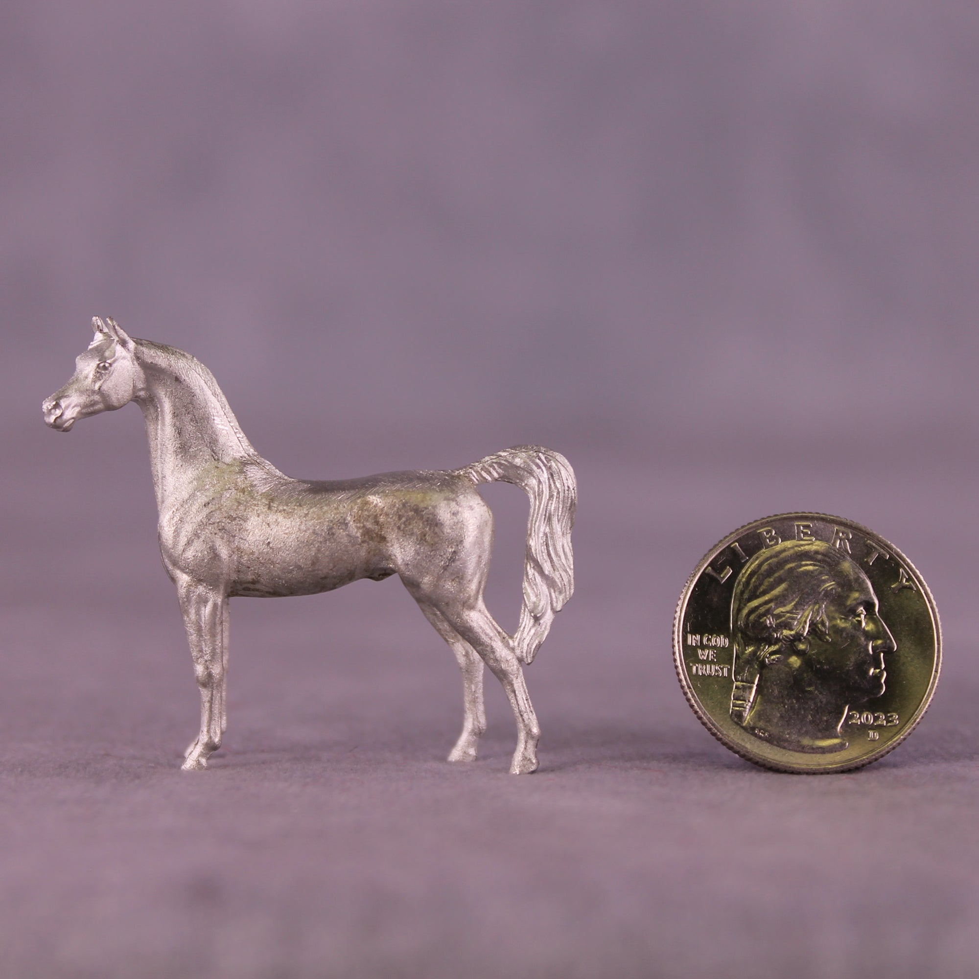 NEW 2025 Micro Pewter Arabian Stallion 1:64 Scale