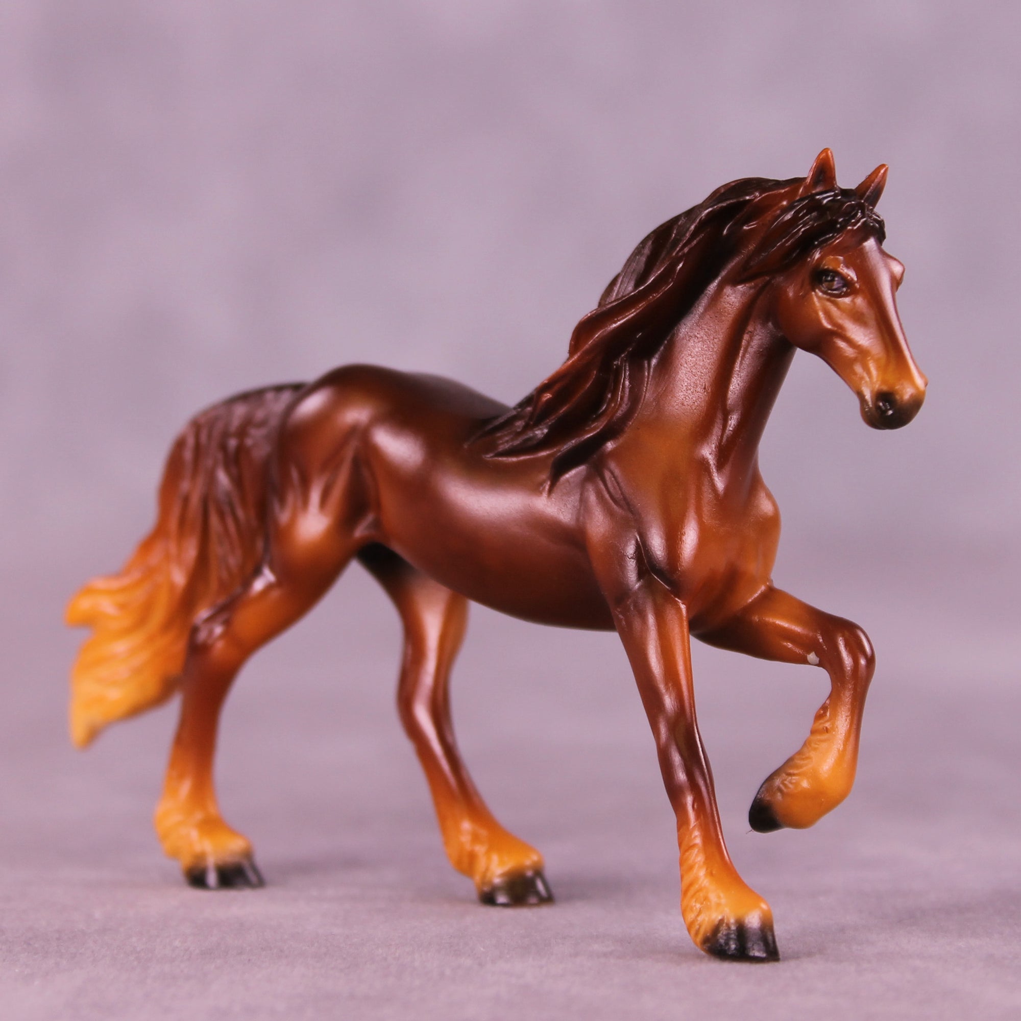 (pursued by a bear) LE-5 Chip Friesian by Ellen Robbins CL25