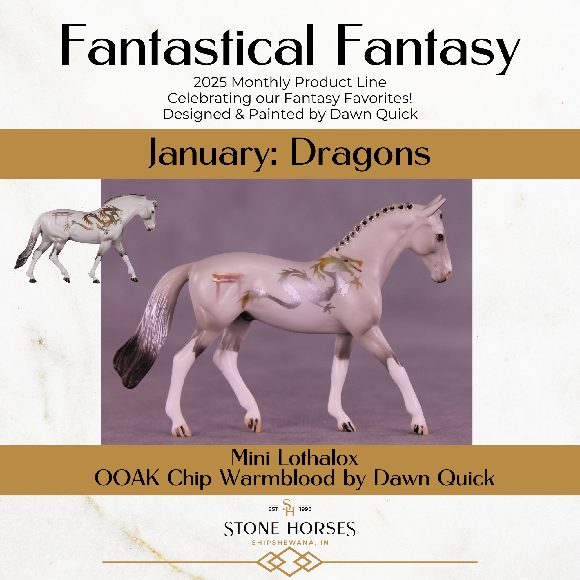 Mini Lothalox OOAK Chip Warmblood by Dawn Quick SCD26