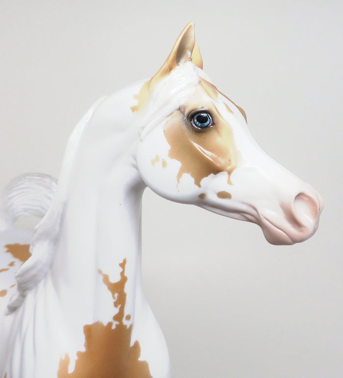 FALL FROM GRACE - OOAK PALOMINO PAINT ARABIAN MODEL HORSE - 1/22
