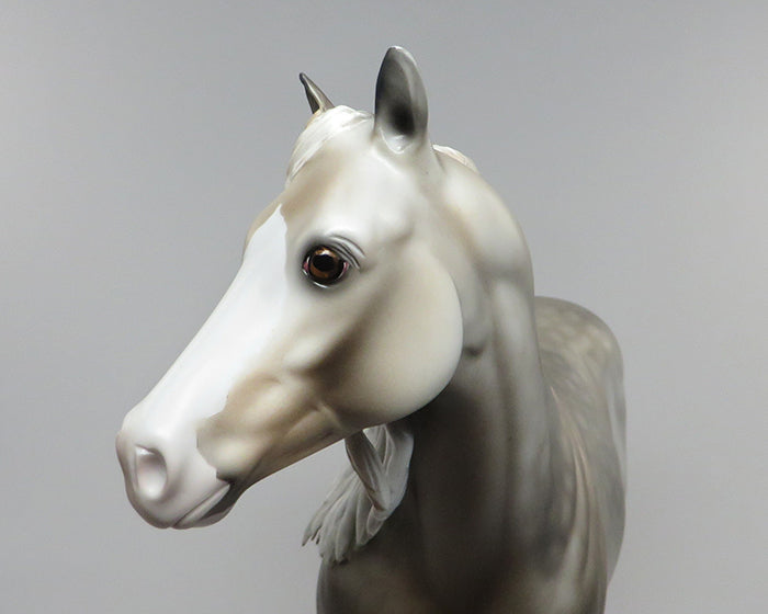 BASHFUL-LE-6 DAPPLE PERLINO PLAITED MANE ISH MODEL HORSE EQ 2016