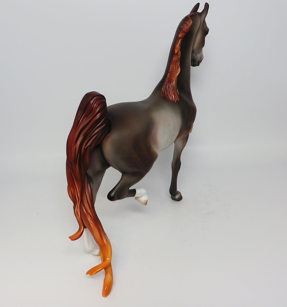 BERRYESSA-LE-5 DAPPLE GREY SADDLEBRED WITH CUSTOM MANE AND TAIL EQ 2017