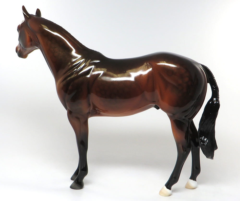 BIG BAD WOLF-LE-6 DAPPLE BAY BRAIDED MANE ISH MODEL HORSE EQ 2016 7/28