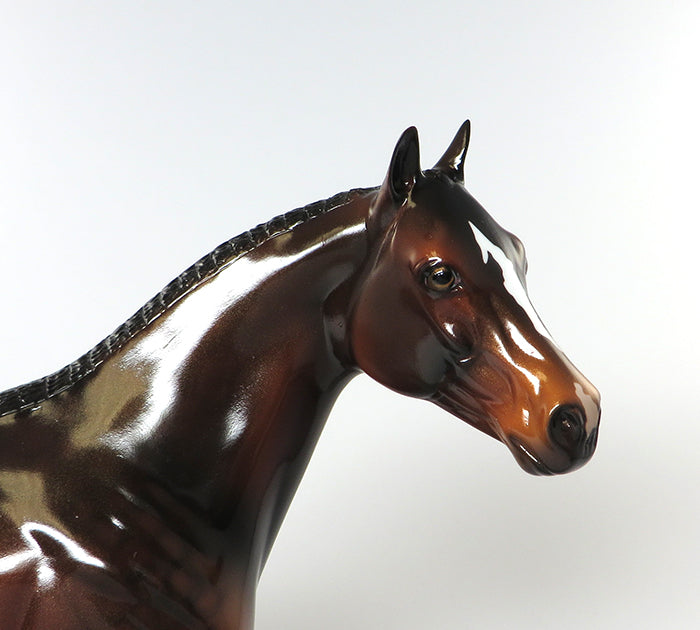 BIG BAD WOLF-LE-6 DAPPLE BAY BRAIDED MANE ISH MODEL HORSE EQ 2016 7/28