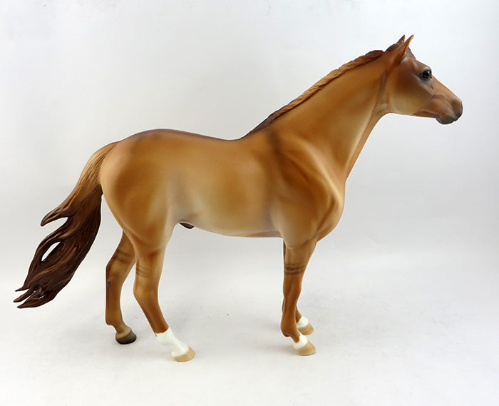 BILLINGS-OOAK RED DUN SPANISH MUSTANG MODEL HORSE 2/3