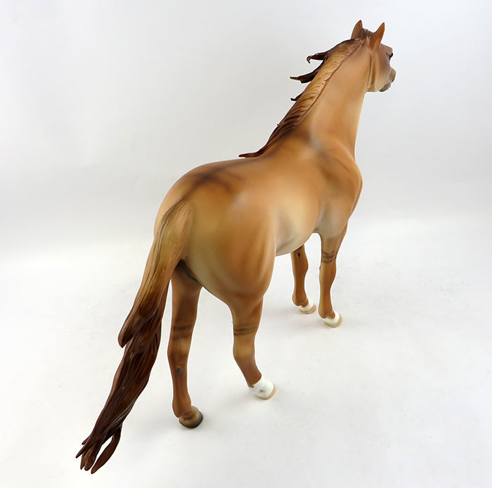 BILLINGS-OOAK RED DUN SPANISH MUSTANG MODEL HORSE 2/3