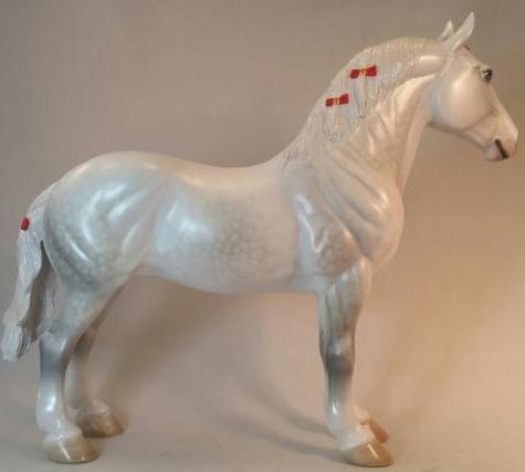 BLUE EYED DARNER - OOAK Dapple Gray Standing Drafter