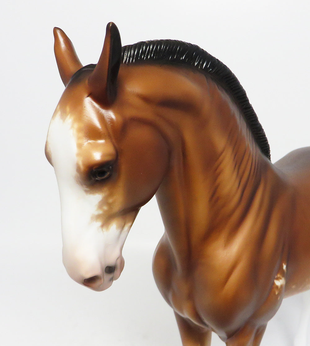 CAPOTE-OOAK BAY SABINO ROACHED MANE MARE ANDALUSIAN MODEL HORSE BY SHERYL LEISURE EQ 2017