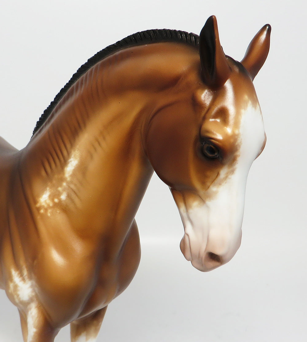 CAPOTE-OOAK BAY SABINO ROACHED MANE MARE ANDALUSIAN MODEL HORSE BY SHERYL LEISURE EQ 2017