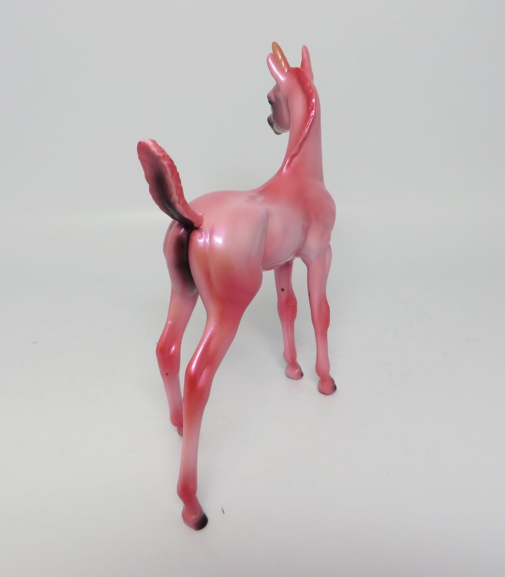 COTTON CANDY-OOAK PINK UNICORN FOAL EQ 2017