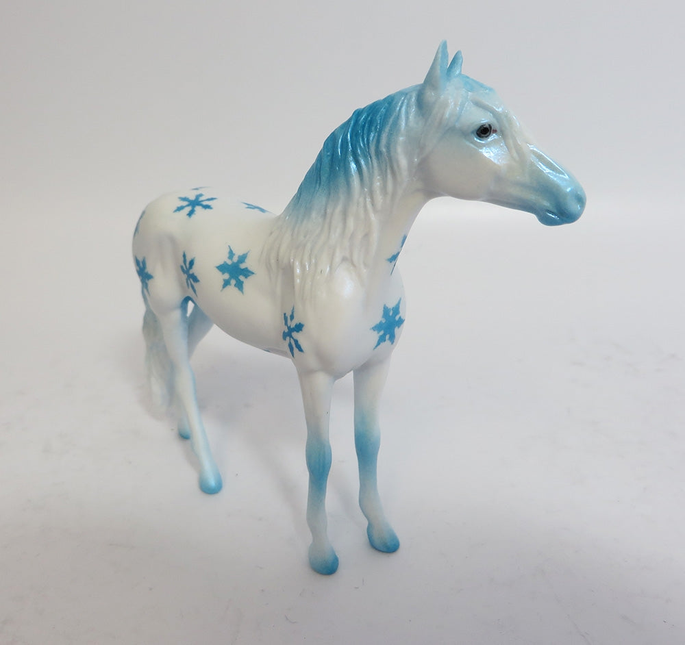 FLURRY-OOAK SNOWFLAKE ANDALUSIAN CHIP MODEL HORSE WHS 2017