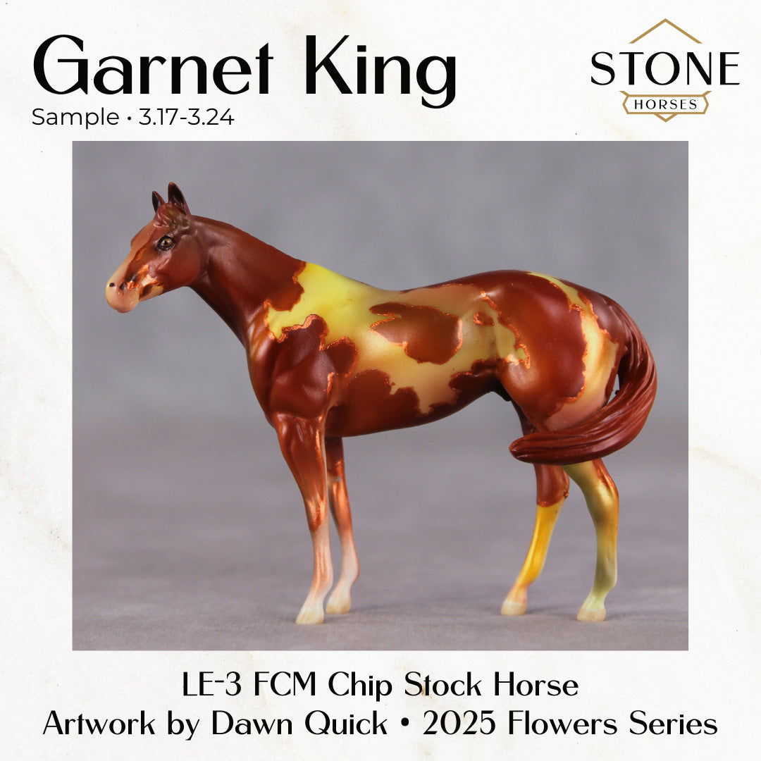 SAMPLE Garnet King LE-3 FCM Chip Stock Horse by Dawn Quick SS0326