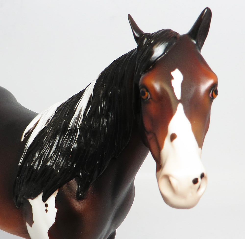 GETTING JIGGY WITH IT~OOAK DAPPLE BAY PAINT ISH MODEL HORSE BY DAWN QUICK 4/24
