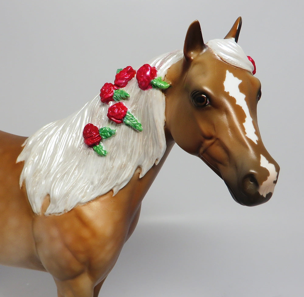 GOLDEN BUTTE-OOAK DAPPLE PALOMINO ISH MODEL HORSE EQ 2017