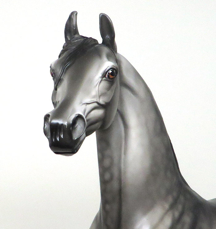 DYNAMIC IN BLUE-OOAK DAPPLE GREY ARABIAN MODEL HORSE 12/29