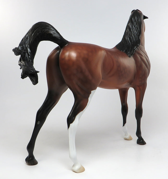 DR. PEPPER-OOAK DAPPLE BAY ARABIAN MODEL HORSE 6/15