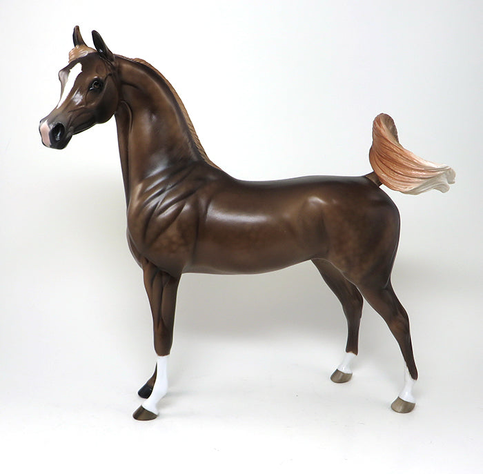 silver chocolate arabian model horse