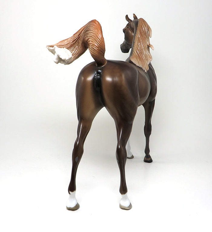 DIPPED IN CHOCOLATE-OOAK-SILVER CHOCOLATE ARABIAN MODEL HORSE 12/29