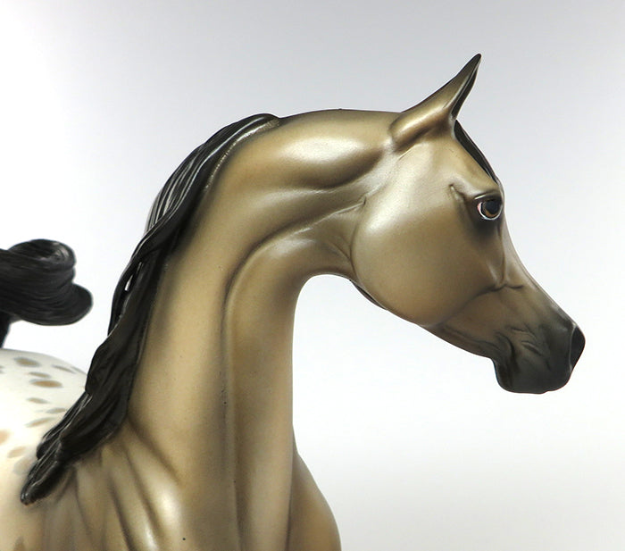 FALCON-OOAK BUCKSKIN APPALOOSA ARABIAN MODEL HORSE 6/15