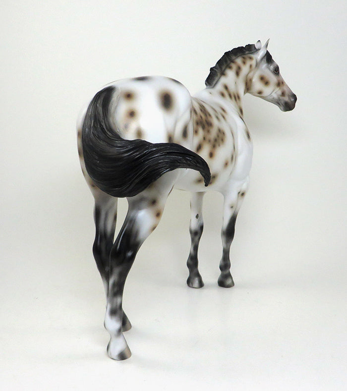 CYPHER - OOAK BUCKSKIN APPALOOSA ISH MODEL HORSE by SHEILA BISHOP - 1/22