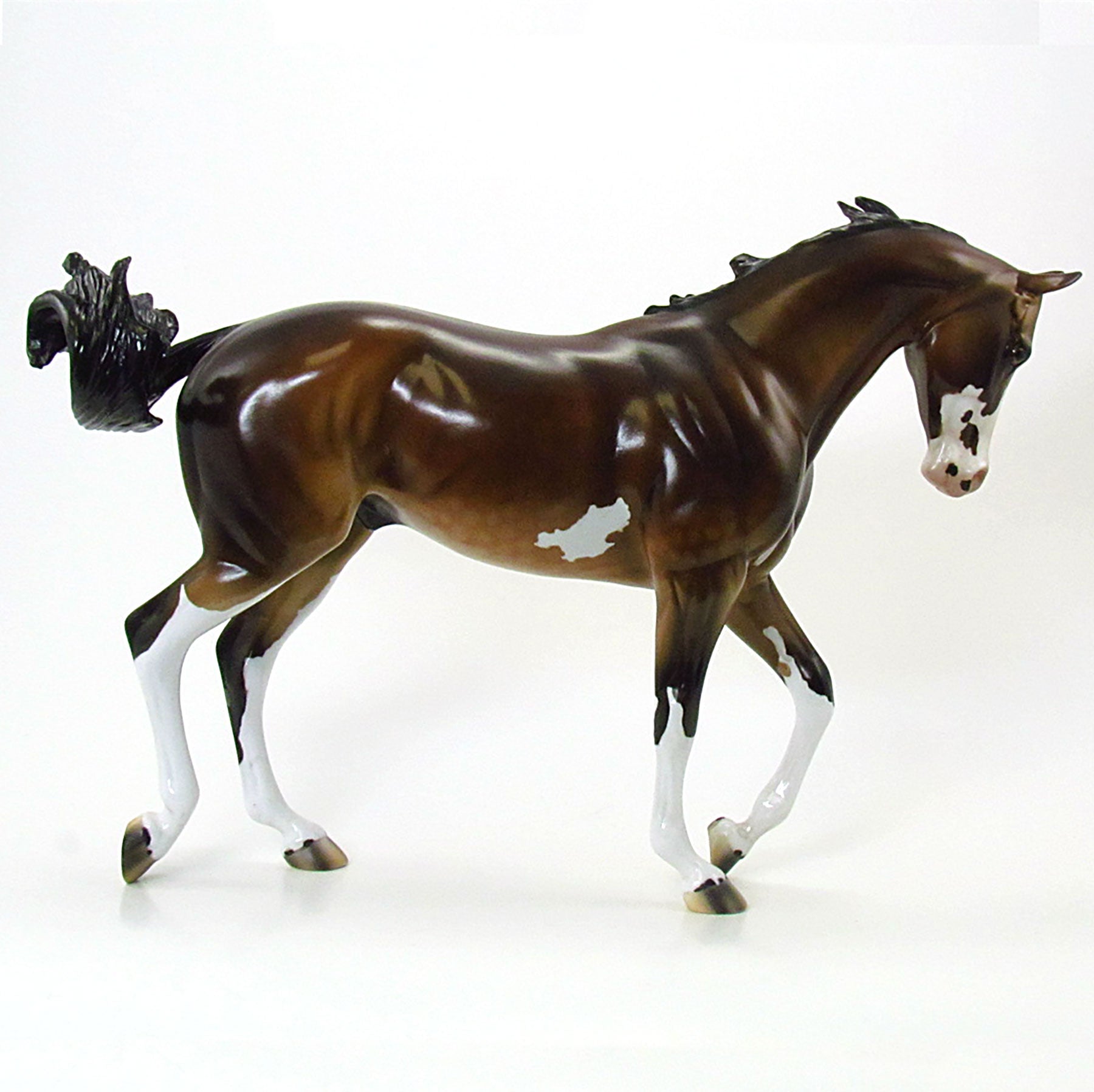 DANCE MASTER - Dappled Bay Pinto Thoroughbred Model Horse - LE13 - 6/15