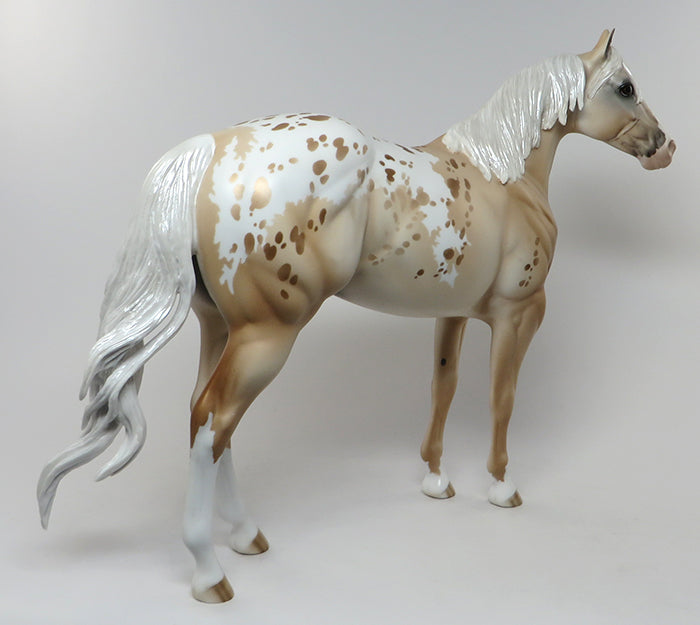 HOTRODDIN KID-OOAK APPALOOSA PALOMINO ISH MODEL HORSE 6/22