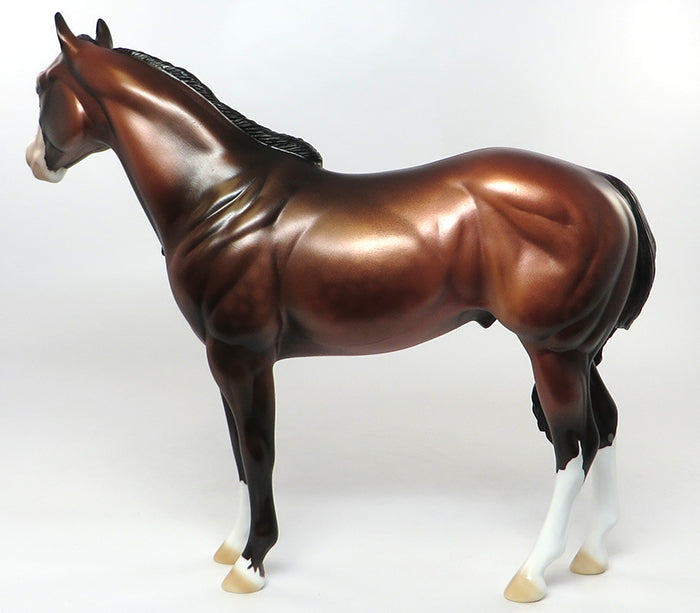 INJUN JOE-OOAK DAPPLE BAY PAINT ISH MODEL HORSE 6/24