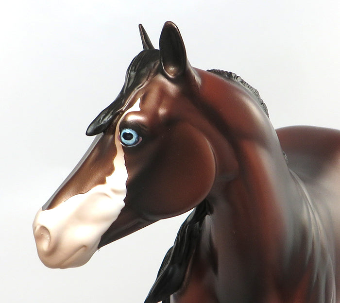 INJUN JOE-OOAK DAPPLE BAY PAINT ISH MODEL HORSE 6/24