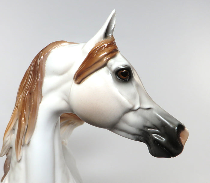 BELOVED ONE-OOAK CHESTNUT GOING GREY ARABIAN MODEL HORSE 6/29