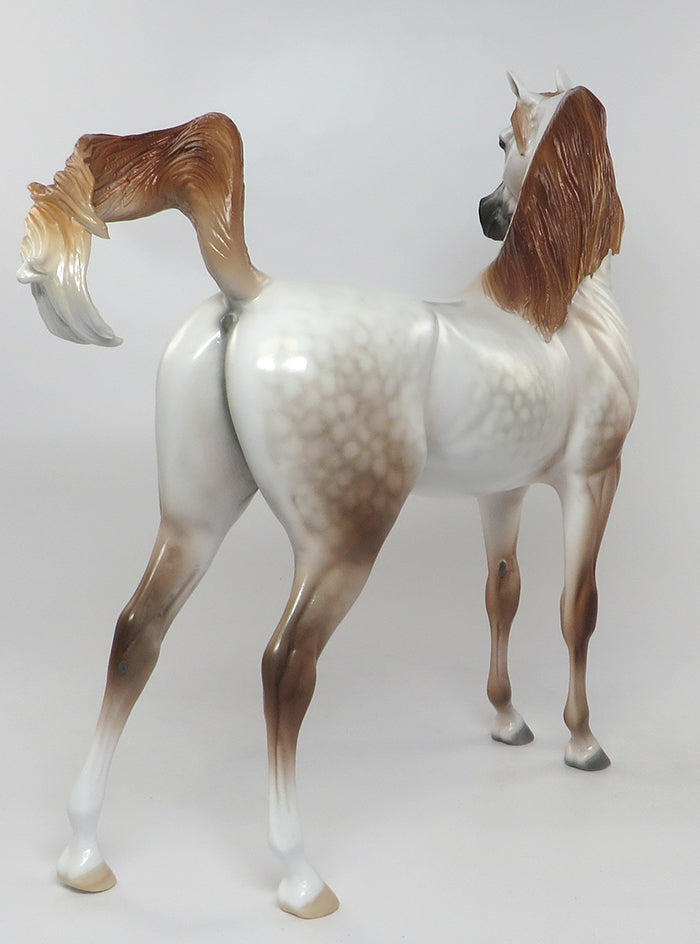 BELOVED ONE-OOAK CHESTNUT GOING GREY ARABIAN MODEL HORSE 6/29