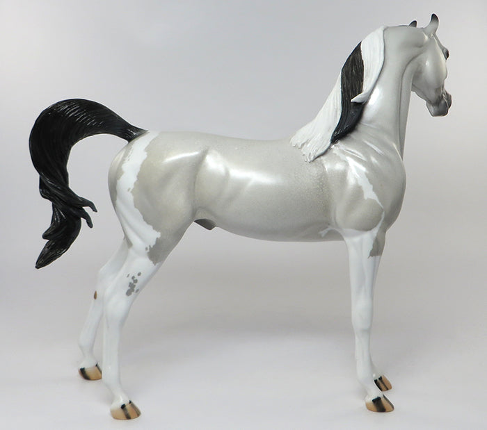 MYSTIC-OOAK DAPPLE GREY PAINT ARABIAN MODEL HORSE 6/27
