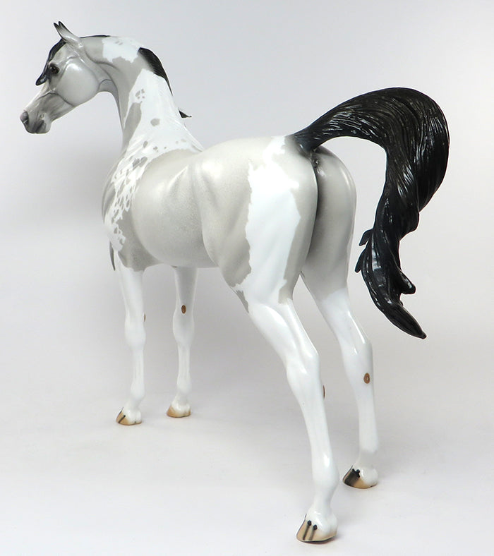 MYSTIC-OOAK DAPPLE GREY PAINT ARABIAN MODEL HORSE 6/27